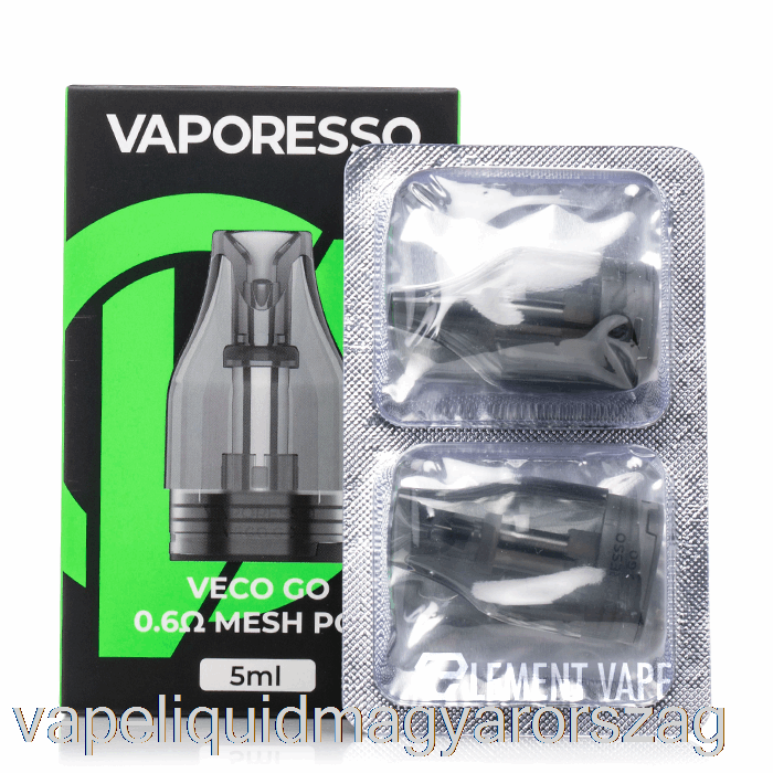 Vaporesso Veco Go Csere Hüvelyek 0,6 Ohm Veco Go Pods Vape Folyadék